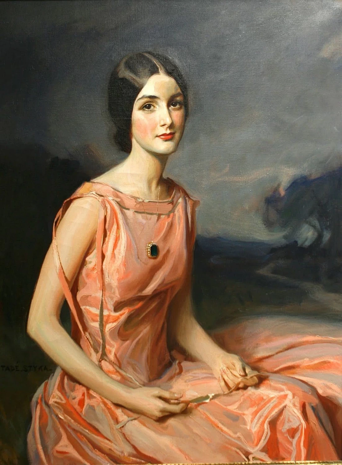 Ritratto di signora in paesaggio